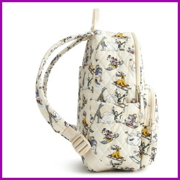 cotton mini backpack Vera Bradley Outlet Essential Small in Moonless Night Two compartments Small Backpack Recycled Cotton Reef